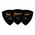 Ibanez H4T-BK Rounded Triangle Guitar Pick Thin 0.50mm Black (3-Pack)