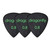 Dragonfly TD Teardrop Guitar Pick 0.8mm - Black (3-Pack)