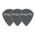 Dragonfly TDM-HG Matte Mini Jazz Guitar Pick 0.96mm - Gray (3-Pack)