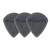 Dragonfly TDM-HG Matte Mini Jazz Guitar Pick 1.16mm - Gray (3-Pack)