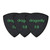 Dragonfly TR Triangle Guitar Pick 0.8mm - Black (3-Pack)