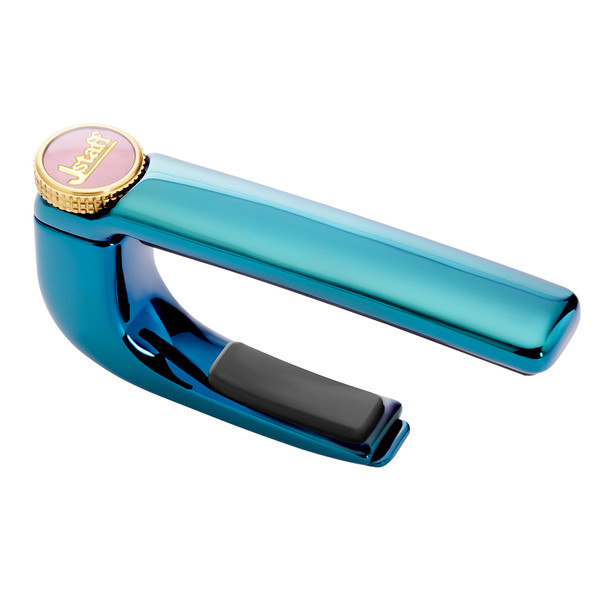Jstaff J2 Cartridge Capo for Acoustic Guitar – Copper Alloy with Storage Pouch, Glossy Green