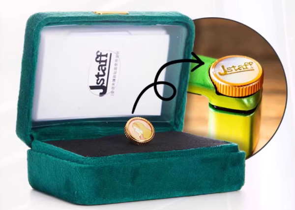 Jstaff Capo Inlay Knob – Interchangeable Decorative Screw Top with J1/J2 Capo Case