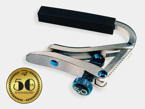 Shubb T1 Titanium Anniversary Collection Capo for Steel String Guitar – 2" Curved Profile