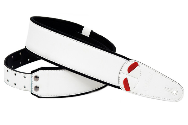 RightOn! Mojo Collection Charm-60 White Guitar Strap RightOn! Mojo Collection Charm-60 White Guitar Strap