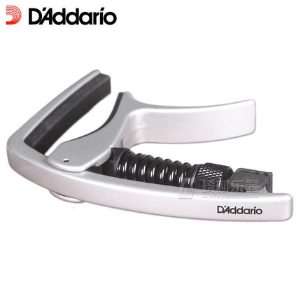 D'Addario PW-CP-09S NS Tri-Action Capo – Acoustic & Electric 6-String Guitar (Silver)