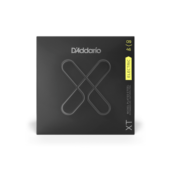 D'Addario XTE0946 XT Nickel Plated Steel Electric Guitar Strings – Super Light Top / Regular Bottom, 9-46