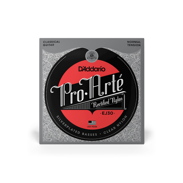 D'Addario EJ30 Pro-Arte Rectified Nylon Normal Tension Classical Guitar Strings – Warm, Mellow Tone with Precise Intonation
