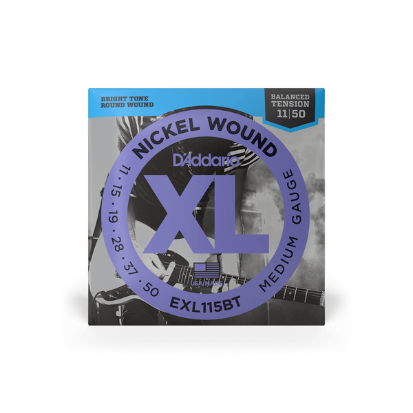D'Addario EXL115 XL Nickel Wound Medium Electric Guitar Strings  (11-49) – Rich Tone for Blues, Jazz, and Rock