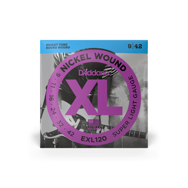 D'Addario EXL120 XL Nickel Wound Super Light Electric Guitar Strings (09-42) – Crisp, Flexible Play with Bright Tone