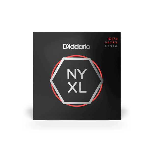 D'Addario NYXL1074 Nickel Wound 8-String Electric Guitar Strings Light Top/Heavy Bottom Gauge (10-74) – Superior Strength and Extended Range Power