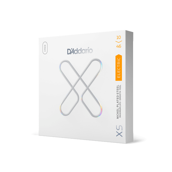 D'Addario XSE1046-3P XS Nickel Coated Electric Guitar Strings, Regular Light, 10-46 (3-Pack)