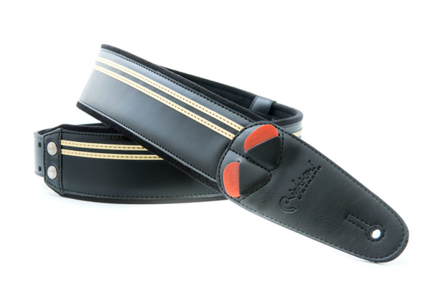 RightOn! Mojo Race-60 Guitar & Bass Strap made with Vegan Leather – Stylish and Comfortable JPS