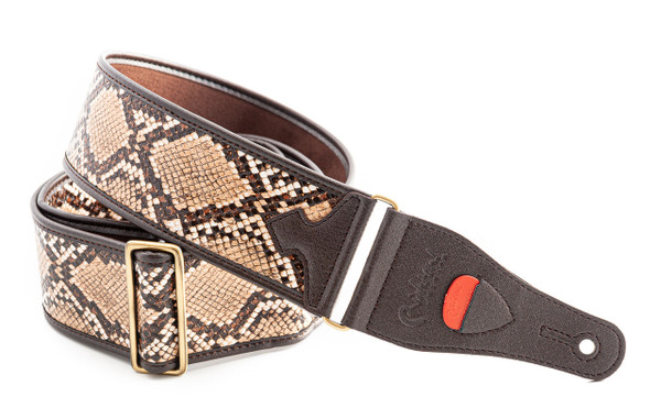 RightOn! Snake II Guitar Strap – Vegan Faux Leather Design