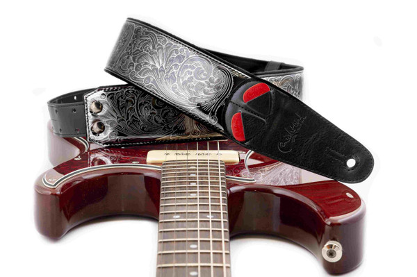 RightOn! Mojo Revolver Guitar Strap Titanium