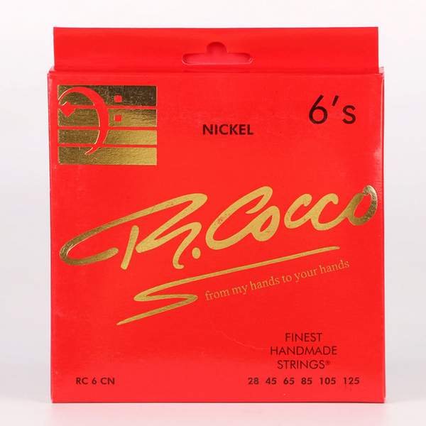 R. Cocco RC6CN Electric Bass Guitar Strings - Hand-Wound Nickel Roundwound - Italian Craftsmanship 28--125, 6-Strings