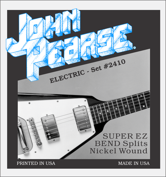 John Pearse 2410 Super EZ Bend Splits Nickel Wound Electric Guitar Strings - 09-46 Hybrid