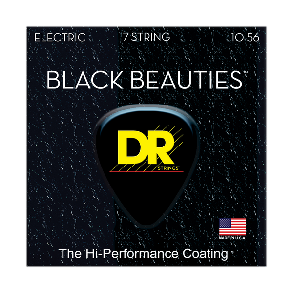 DR Strings BKE7-10 Black Beauties 7-String Electric Guitar Strings Medium 10-56