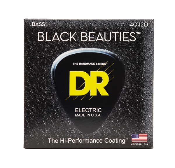 DR Strings BKB5-40 Black Beauties Light 5-String Bass Guitar Strings