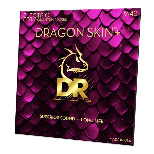 DR Strings DEQ-9 Dragon Skin+ Coated Quantum Nickel Light Electric Guitar Strings