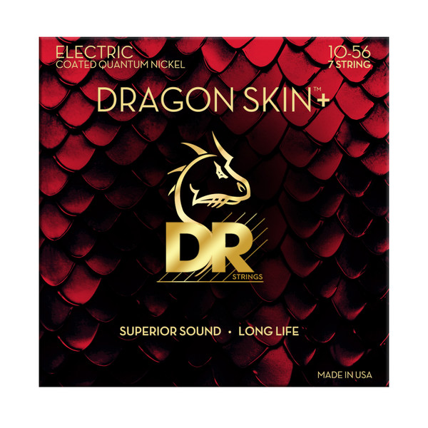 DR Strings DEQ7-10 Dragon Skin+ Coated Quantum Nickel Medium 7-String Electric Guitar Strings