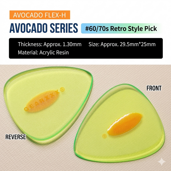 GearXXX Avocado Series FLEX-H Guitar Pick – 1.30mm Acrylic Resin