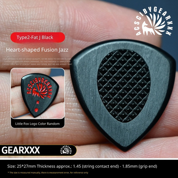 GearXXX FOX Nine-Tails Type 2 Fat-J Carbon PEEK Guitar Pick