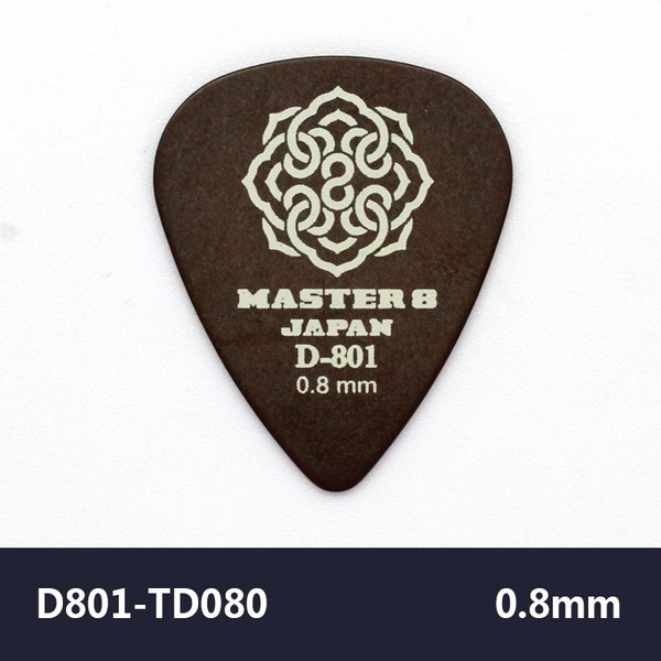 MASTER 8 JAPAN D-801 Teardrop 0.8mm Guitar Pick – Brown