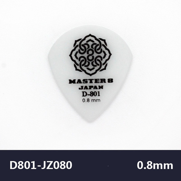 MASTER 8 JAPAN D-801 Jazz Type 0.8mm Guitar Pick – Gray White