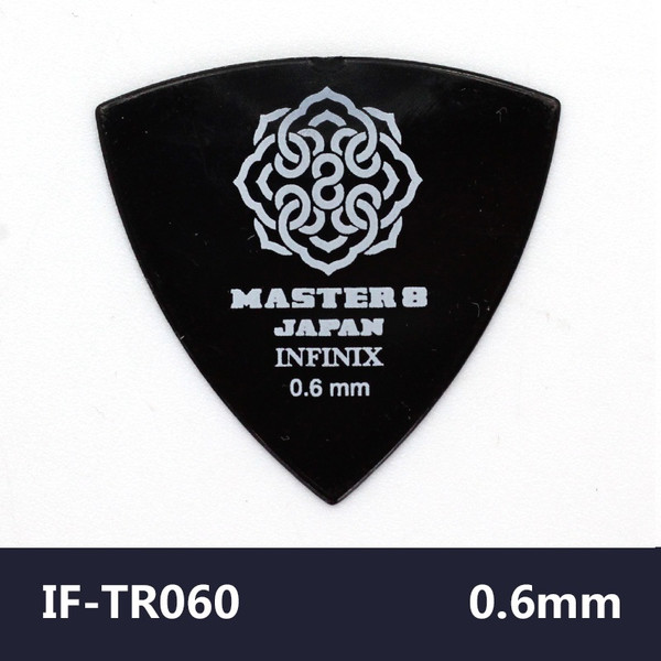 MASTER 8 JAPAN INFINIX Triangle 0.6mm Guitar Pick – Clear Black