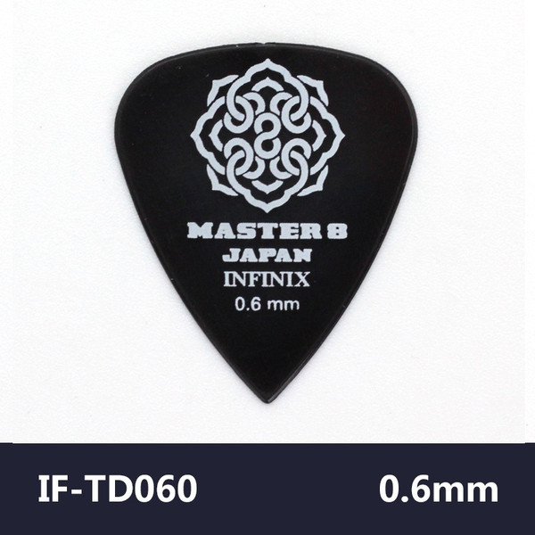 MASTER 8 JAPAN INFINIX Teardrop 0.6mm Guitar Pick – Clear Black