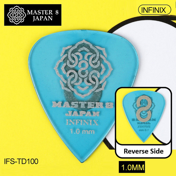 MASTER 8 JAPAN INFINIX Hard Grip Teardrop 1.0mm Pick – Clear Blue
