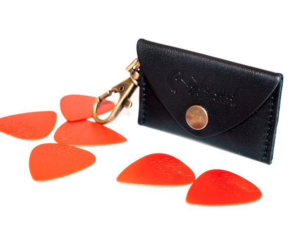 Keychain Pick Holder with Genuine Leather - Plectrum Pocket by RightOn Straps Keychain Pick Holder with Genuine Leather - Plectrum Pocket by RightOn Straps