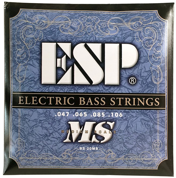 ESP BS-20MS Nickel Bass Guitar Strings 47–106 Medium (Japan)
