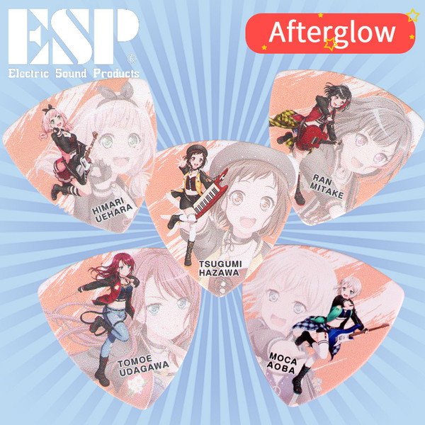 ESP x BanG Dream! Afterglow Ver.3 Character Guitar Pick Set (5 Picks)