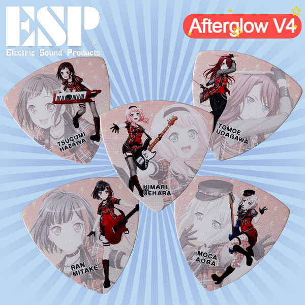 ESP x BanG Dream! Afterglow Ver.4 Character Guitar Pick Set (5 Picks set)