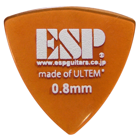 ESP PD-PSU08 Ultem 0.8mm Orange Triangle Guitar Pick