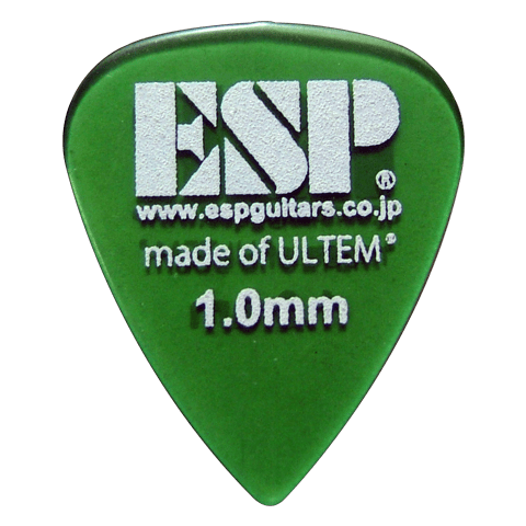 ESP PT-PSU10 Ultem 1.0mm Green Teardrop Guitar Pick