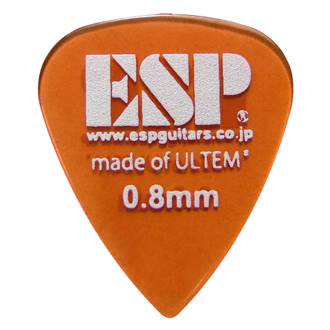 ESP PT-PSU08 Ultem 0.8mm Orange Teardrop Guitar Pick
