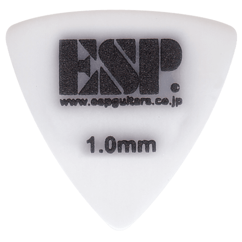 ESP PD-PS10(H) 1.0mm White Triangle Sand-Grip Guitar Pick, 1 Piece