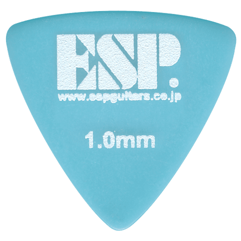 ESP PD-PS10(H) 1.0mm Sky Blue Triangle Sand-Grip Guitar Pick, 1 Piece