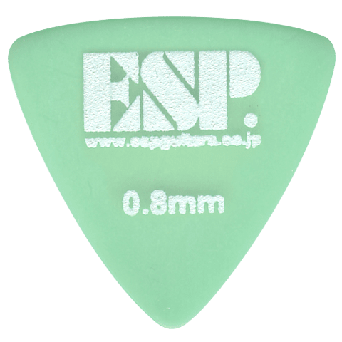 ESP PD-PS10(M) 0.8mm Green Triangle Sand-Grip Guitar Pick, 1 Piece