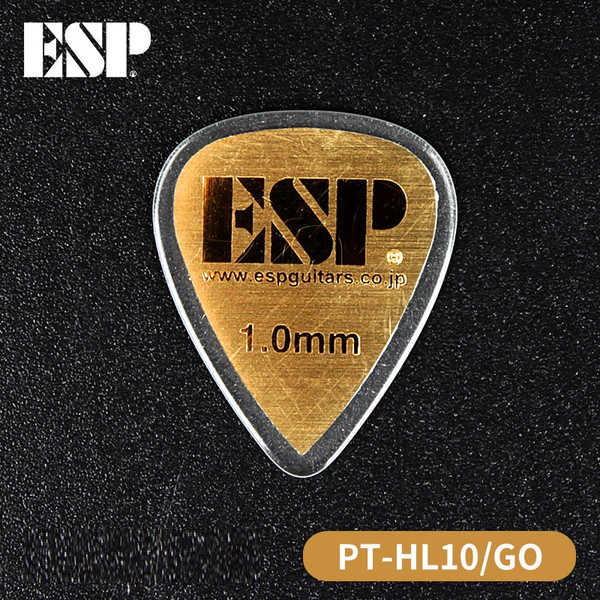 ESP PT-HL10 1.0mm Gold Teardrop Guitar Pick, 1 Piece