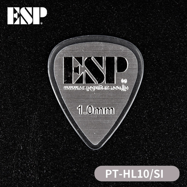 ESP PT-HL10 1.0mm Silver Teardrop Guitar Pick, 1 Piece