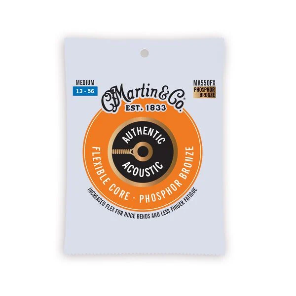 Martin MA550FX Flexible Core Phosphor Bronze Acoustic Guitar Strings Medium 13–56