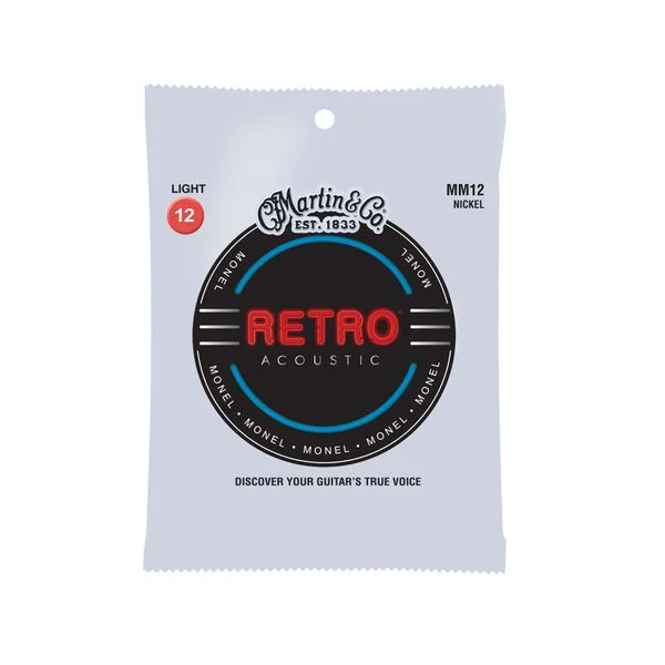 Martin Retro MM12 Nickel Alloy Acoustic Guitar Strings Light 12-54