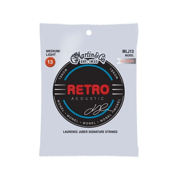 Martin Retro MLJ13 Laurence Juber LJ's Choice Monel Acoustic Guitar Strings Medium Light 13-56