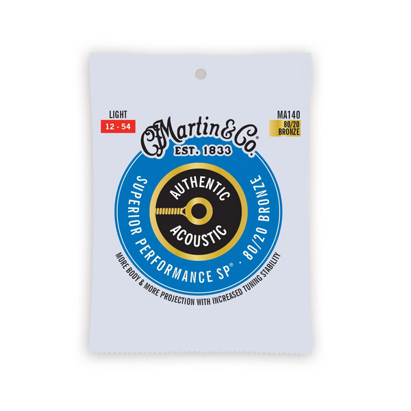 Martin MA140 SP Authentic Acoustic 80/20 Bronze Guitar Strings Light 12-54