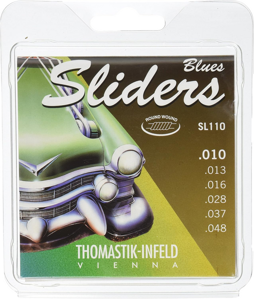 Thomastik-Infeld SL110 Blues Sliders Round Wound Nickel Electric Guitar Strings Medium Light (.010-.048)