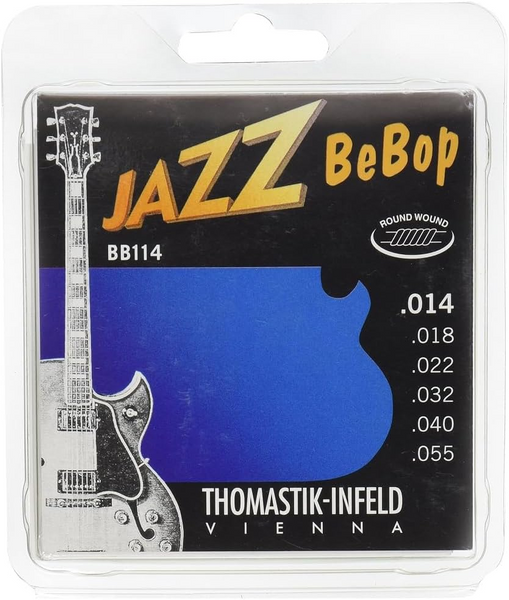 Thomastik-Infeld BB114 Jazz Bebop Round Wound Jazz Guitar Strings Medium (.014-.055)